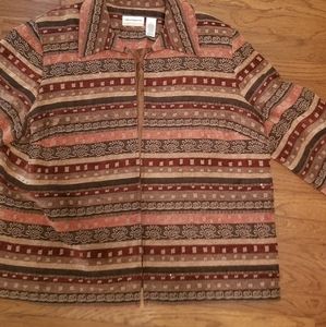 Alfred Dunner blazer/jacket size Woman 24W Gorgeous Fall colors